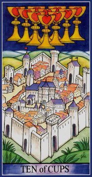 Tarotkaart 'Tien van Kelken'