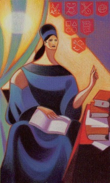 Tarotkaart 'De Hogepriesteres'