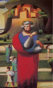 Tarotkaart 'Drie van Zwaarden'