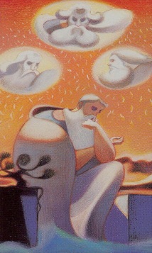 Tarotkaart 'Schildknaap van Kelken'