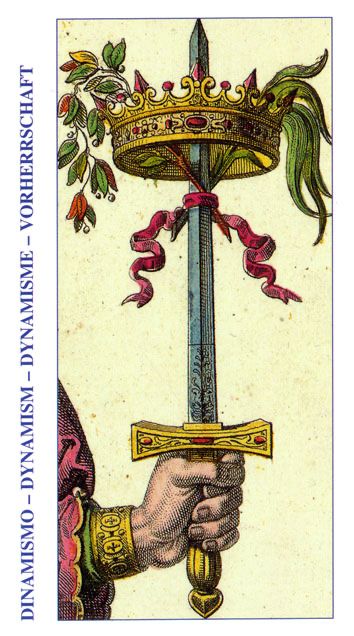 Tarotkaart 'Aas van Zwaarden'