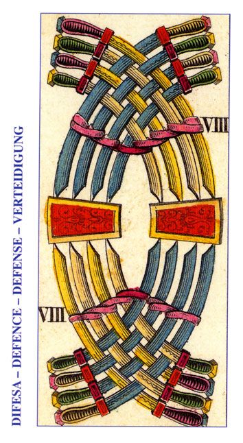 Tarotkaart 'Acht van Zwaarden'