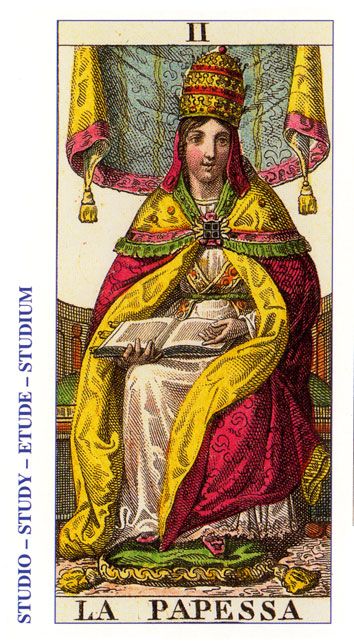 Tarotkaart 'De Hogepriesteres'