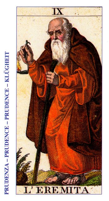 Tarotkaart 'De Kluizenaar'