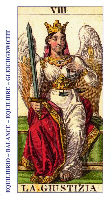Tarotkaart 'Gerechtigheid'