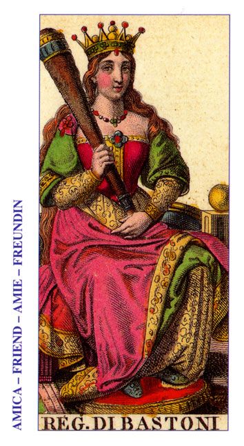 Tarotkaart 'Koningin van Staven'