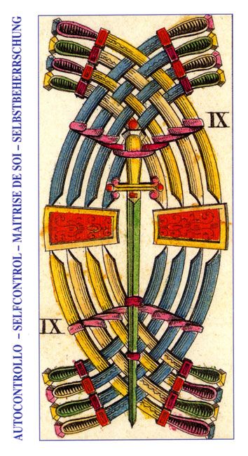 Tarotkaart 'Negen van Zwaarden'