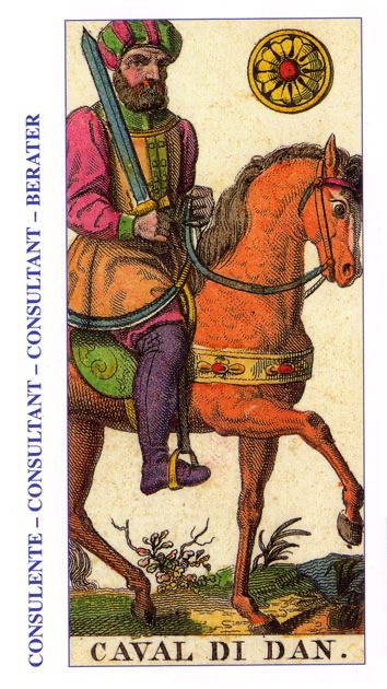 Tarotkaart 'Ridder van Pentagrammen'