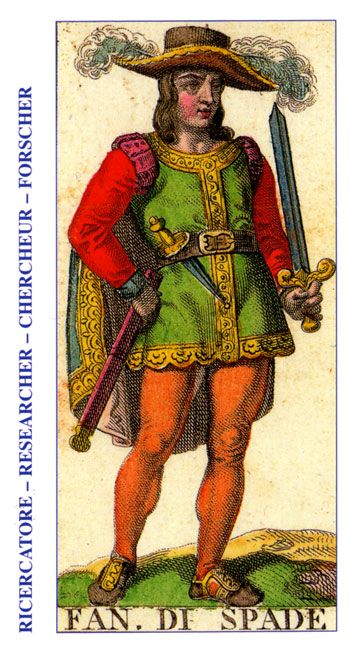 Tarotkaart 'Schildknaap van Zwaarden'