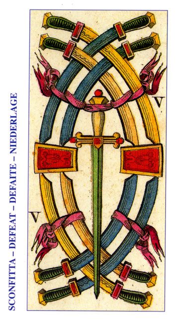 Tarotkaart 'Vijf van Zwaarden'