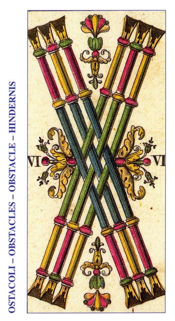 Tarotkaart 'Zes van Staven'