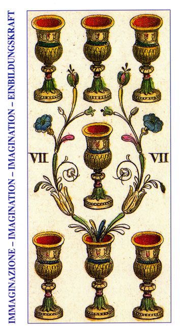 Tarotkaart 'Zeven van Kelken'