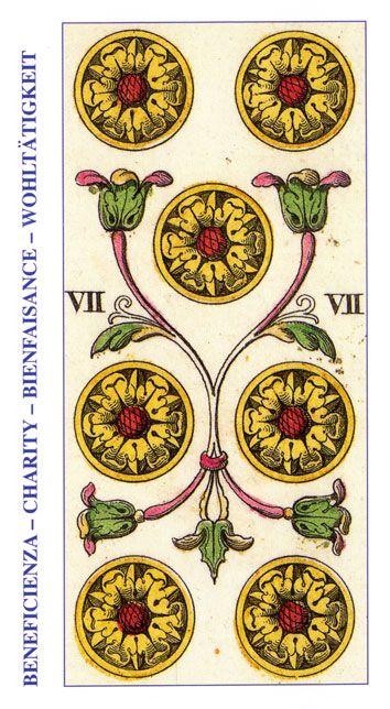 Tarotkaart 'Zeven van Pentagrammen'
