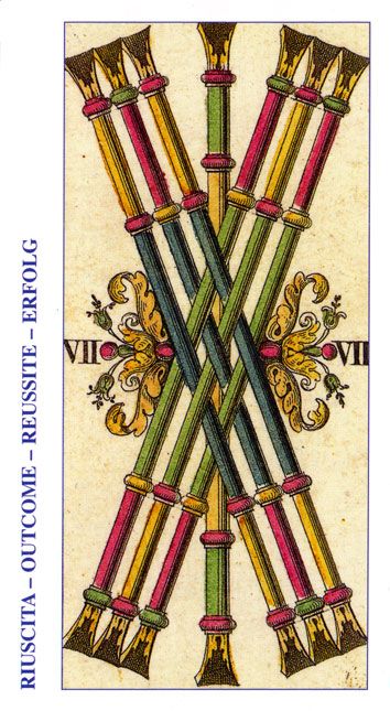 Tarotkaart 'Zeven van Staven'