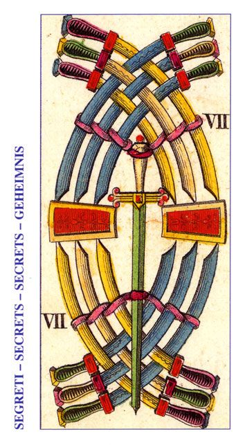 Tarotkaart 'Zeven van Zwaarden'