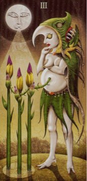 Tarotkaart 'Drie van Staven'