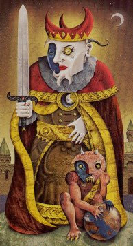 Tarotkaart 'Koning van Zwaarden'
