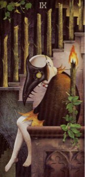 Tarotkaart 'Negen van Staven'