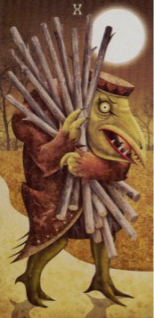 Tarotkaart 'Tien van Staven'