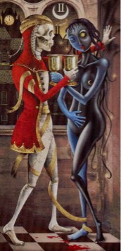 Tarotkaart 'Twee van Kelken'