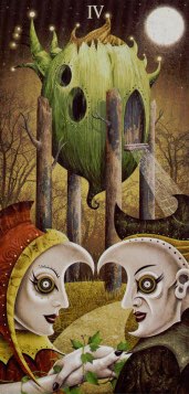 Tarotkaart 'Vier van Staven'