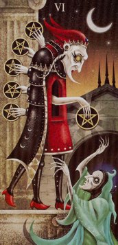 Tarotkaart 'Zes van Pentagrammen'