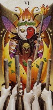 Tarotkaart 'Zes van Staven'