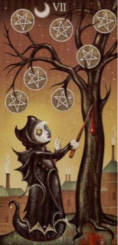Tarotkaart 'Zeven van Pentagrammen'