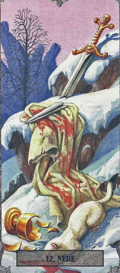 Tarotkaart 'De Gehangene'