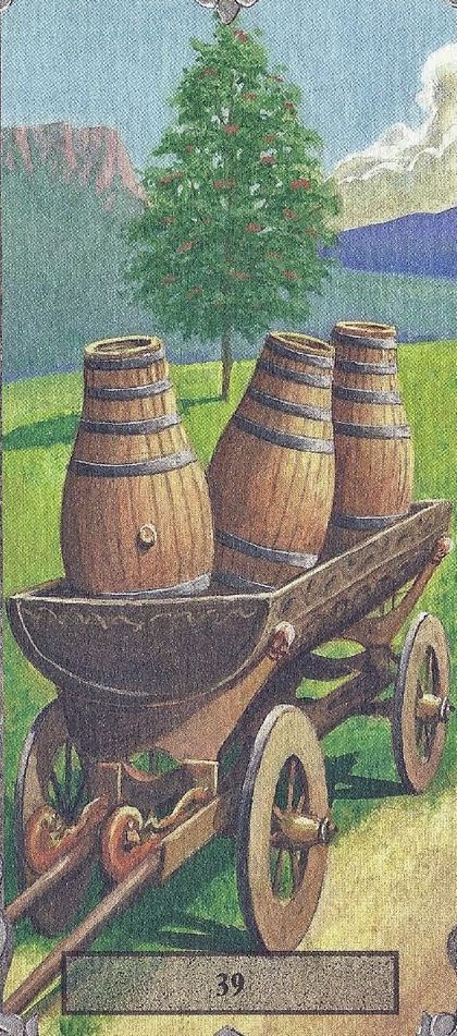 Tarotkaart 'Drie van Kelken'
