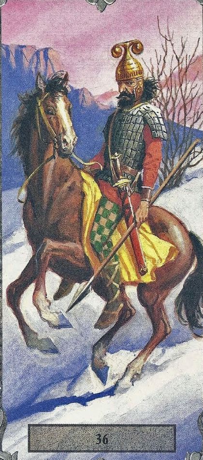 Tarotkaart 'Koning van Zwaarden'