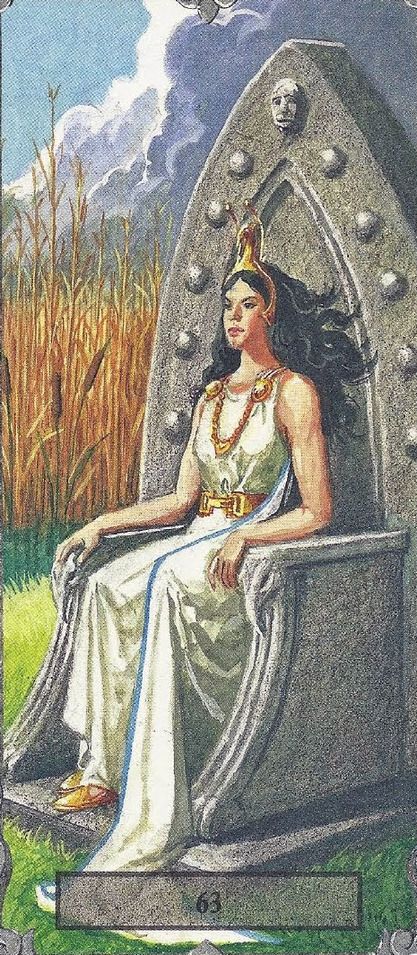 Tarotkaart 'Koningin van Staven'