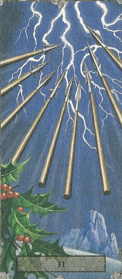 Tarotkaart 'Negen van Zwaarden'