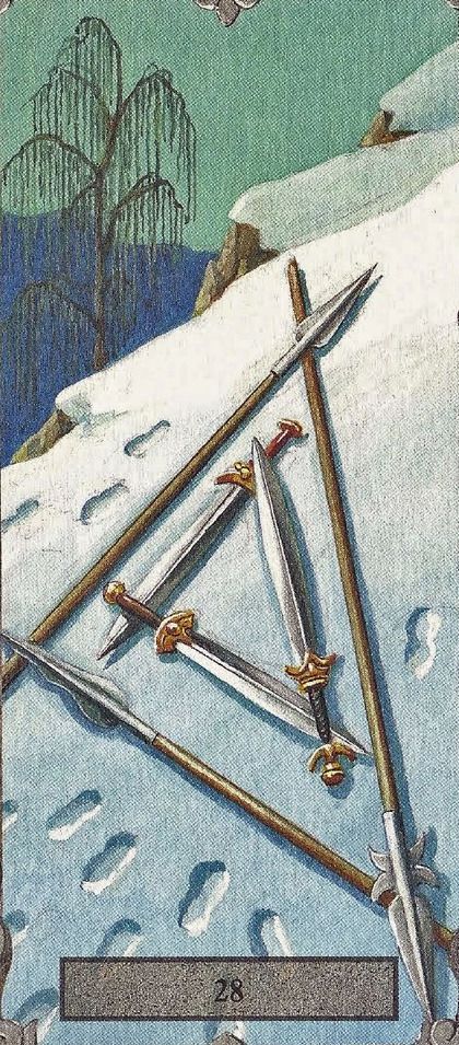 Tarotkaart 'Zes van Zwaarden'