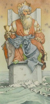 Tarotkaart 'Koning van Kelken'