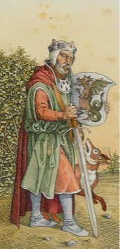 Tarotkaart 'Koning van Zwaarden'