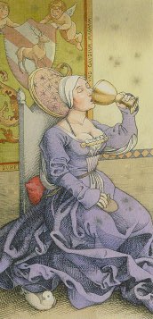 Tarotkaart 'Koningin van Kelken'