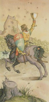 Tarotkaart 'Ridder van Kelken'