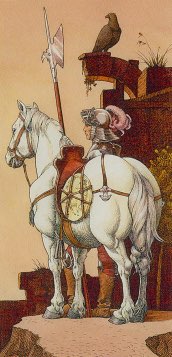 Tarotkaart 'Ridder van Pentagrammen'