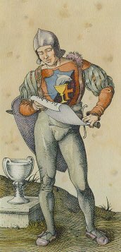 Tarotkaart 'Schildknaap van Kelken'