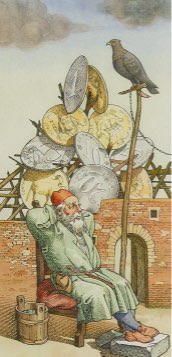 Tarotkaart 'Tien van Pentagrammen'