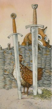 Tarotkaart 'Twee van Zwaarden'