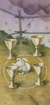 Tarotkaart 'Vier van Kelken'