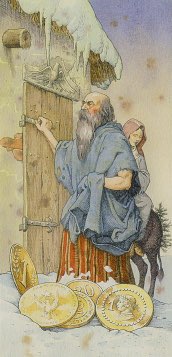 Tarotkaart 'Vijf van Pentagrammen'