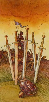 Tarotkaart 'Vijf van Zwaarden'