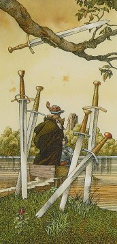 Tarotkaart 'Zes van Zwaarden'