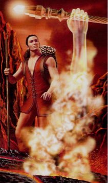 Tarotkaart 'Aas van Staven'