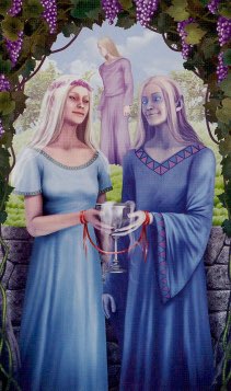 Tarotkaart 'Drie van Kelken'