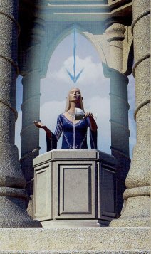 Tarotkaart 'Koningin van Kelken'