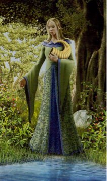 Tarotkaart 'Koningin van Pentagrammen'